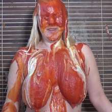Big_Tits_Gunge: New Model Vicky Totally Trashed In Her 'House of Slop' Debut