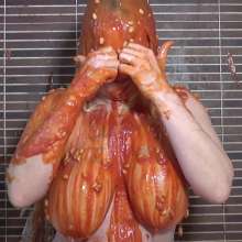Big_Tits_Gunge: New Model Vicky Totally Trashed In Her 'House of Slop' Debut