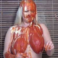 Big_Tits_Gunge: New Model Vicky Totally Trashed In Her 'House of Slop' Debut