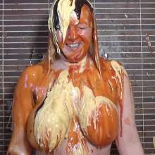 Big_Tits_Gunge: New Model Vicky Totally Trashed In Her 'House of Slop' Debut