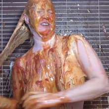 Big_Tits_Gunge: New Model Vicky Totally Trashed In Her 'House of Slop' Debut