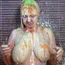 Big_Tits_Gunge: New Model Vicky Totally Trashed In Her 'House of Slop' Debut