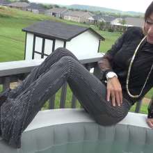 Jayce: Sheer layered clothes in the hottub+changing clothes!
