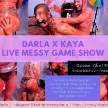 Darla DeVour: Messy Darla's Live Girl on Girl Messy Game Show on Chaturbate October 17th