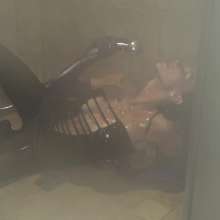 Jayce: Steamy Soapy After Party Satin Soaking!  Hosiery+Upskirt!
