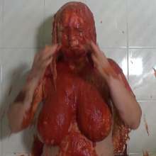 Big_Tits_Gunge: Vicky Totally Splattered In The New 'House of Slop' Pies