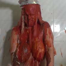 Big_Tits_Gunge: Vicky Totally Splattered In The New 'House of Slop' Pies