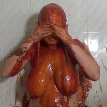 Big_Tits_Gunge: Vicky Totally Splattered In The New 'House of Slop' Pies