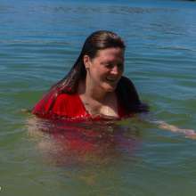 Wamtastic Jessica: Wet Red Jumpsuit