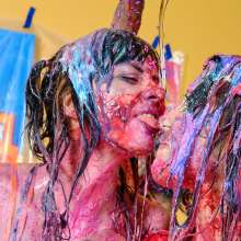 messyhot: 6 Girls Get Messy Record Breaking Sploshing Scene Part 2