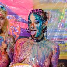 messyhot: 6 Girls Get Messy Record Breaking Sploshing Scene Part 2
