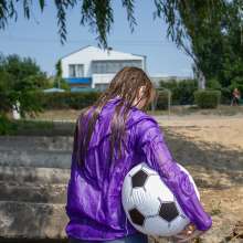 Wet Live Team: Anhelina in Leggings Swam and Played with a Ball, Sport