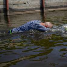 Wet Live Team: Artem Was Happy to Get Wet in Full View!  Nice Wet Look
