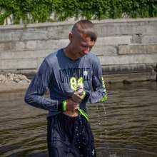 Wet Live Team: Artem Was Happy to Get Wet in Full View!  Nice Wet Look