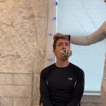 RubberPie: Boy Pied with His Hands Tied