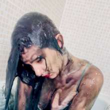 ErinMoore: Erin Gets Gunged in Dark Green and Black!
