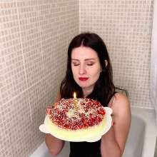 ErinMoore: Erin Moore Celebrates Birthday with a Big Cake!