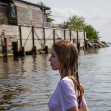 Wet Live Team: Hot Nastya without a Bra in a Translucent T-shirt