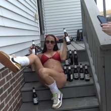 Jayce: Its Miller Time!  Bikini, Nike Daybreaks+Slouch Socks+Rinse!