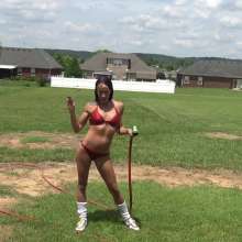Jayce: Its Miller Time!  Bikini, Nike Daybreaks+Slouch Socks+Rinse!