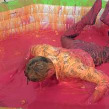WamtasticUK: James Leather Jacket Dunking for Ducks in Gunge