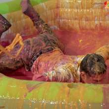 WamtasticUK: James Leather Jacket Dunking for Ducks in Gunge