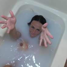 Jayce: Milky Bath Lingerie 2 Nude, Handstands, Headdunks, Orgasms!