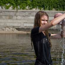 Wet Live Team: Nastya's Gorgeous Public Wetting Was Very Hot