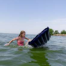 Wet Live Team: Nastya Wet Fun on an Inflatable Mattress in Public, No Bra