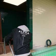 vstyle83: Pool Time in Alpha Industries Bomber Jacket