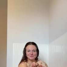 WAMfuns Messy Forfeits: Queen Peach Porridge And Cereal In Black Dress