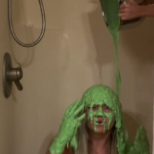 Slimed Models: Dani Gets Green Slimed Naked