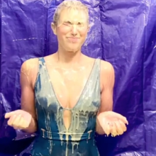 Slimed Models: Scarlett Bobbing For Apples (in Slime)