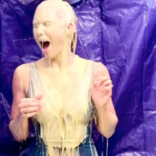 Slimed Models: Scarlett Bobbing For Apples (in Slime)