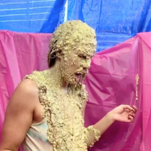 Slimed Models: Scarlett Gets Two huge Sloppy Slimings and a Pie in the Face