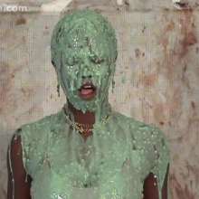 Anglefan: Gena gets the gross chunky green slime!