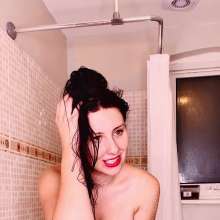 ErinMoore: Webcam Shower Scene in My Summer Dress--with Foam Spray