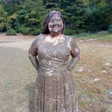 JD and Messy Andi: Lakeside mud