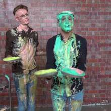 WamtasticUK: Adam and James Messy Cookery Lesson and Pie Fight