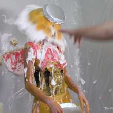 Miss Nicole: Courtney Is Initiated with Slime and Pies in Leather Pants