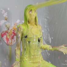 Miss Nicole: Courtney Is Initiated with Slime and Pies in Leather Pants