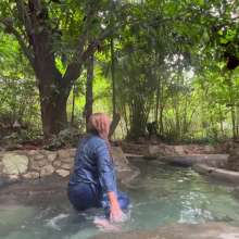 Wet_look_elena: Denim in the Hot Springs