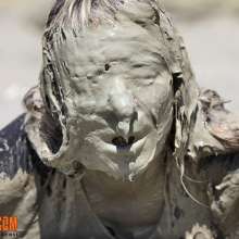 FOXY: Vika dirties copiously in mud