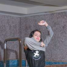 Wet Live Team: I Took a Shower and Swam in the Pool in Pantyhose