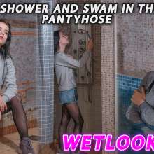 Wet Live Team: I Took a Shower and Swam in the Pool in Pantyhose