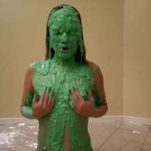Slimed Models: Kylie Green Slimed Naked