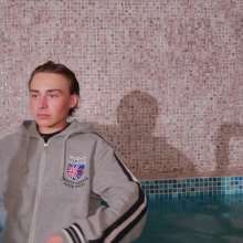 Wet Live Team: Long Haired Guy in a Completely Wet Outfit in the Pool
