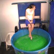 GungeTankBabes: Melissa Dunked in Green Gunge