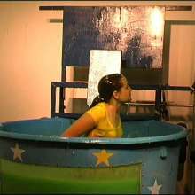 GungeTankBabes: Melissa Dunked in Green Gunge