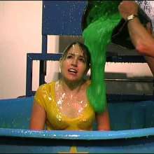GungeTankBabes: Melissa Dunked in Green Gunge